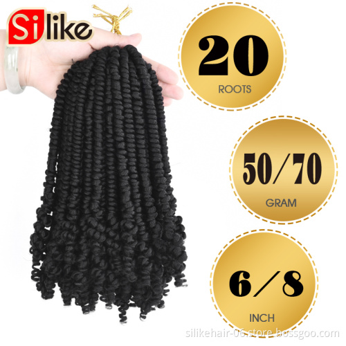 Spring Twist Crochet Hair Extensions Ombre Colors Crochet Braids Bomb Twist Hair Synthetic Crochet Braiding Hair